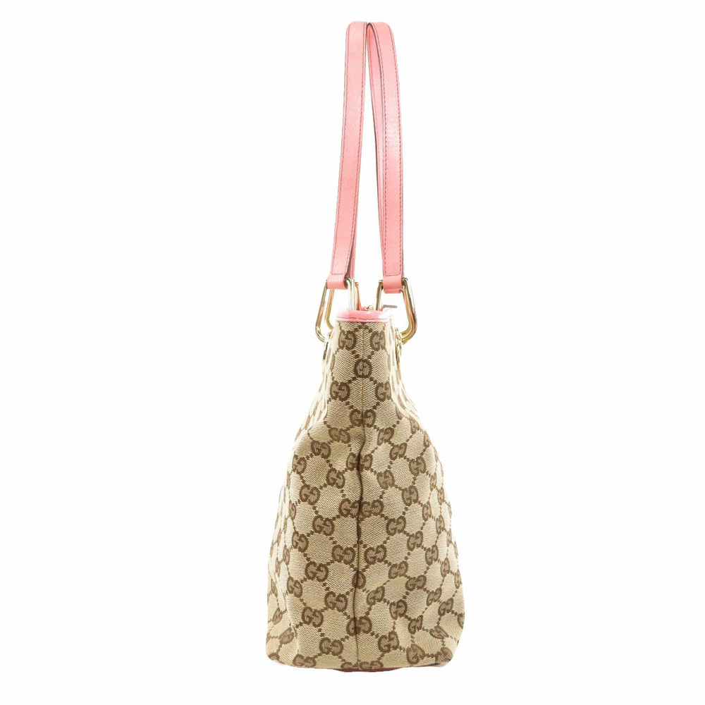 Gucci GG Canvas Eclipse Tote Shoulder Bag Beige Pink - Picture 3 of 11